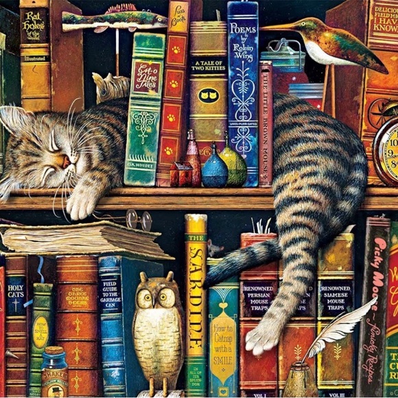 Buffalo 750 piece Cat Puzzle - Frederick the literate - Picture 2 of 3